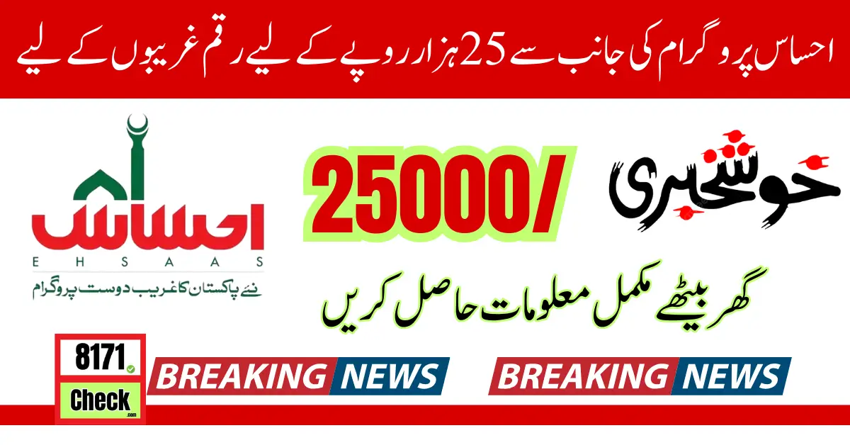 8171 Ehsaas Program 25000 New Registration August 2024